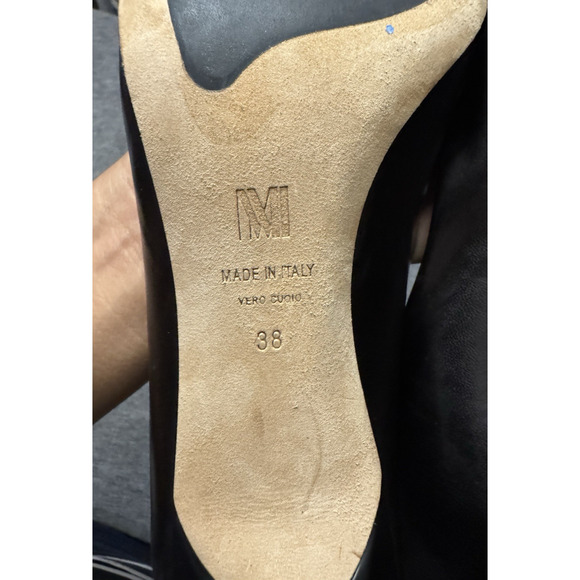 M.M. Lafleur The Ginger Pump Black Kidskin Point Toe SIze Eu 38 Us 7.5(flaw) - Picture 10 of 10